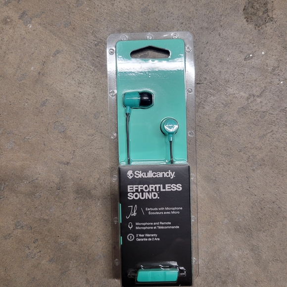 Skullcandy Teal Wired Earbuds with Microphone - Picture 1 of 5